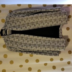 Black and white blazer